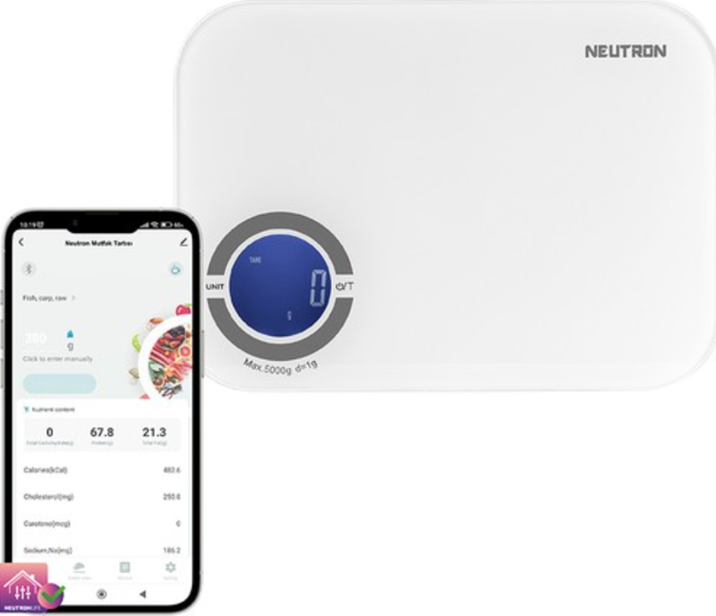 Akıllı Kalori Ölçebilen Dijital Hassas Terazi Mutfak Tartısı (5KG) - App İle Kontrol