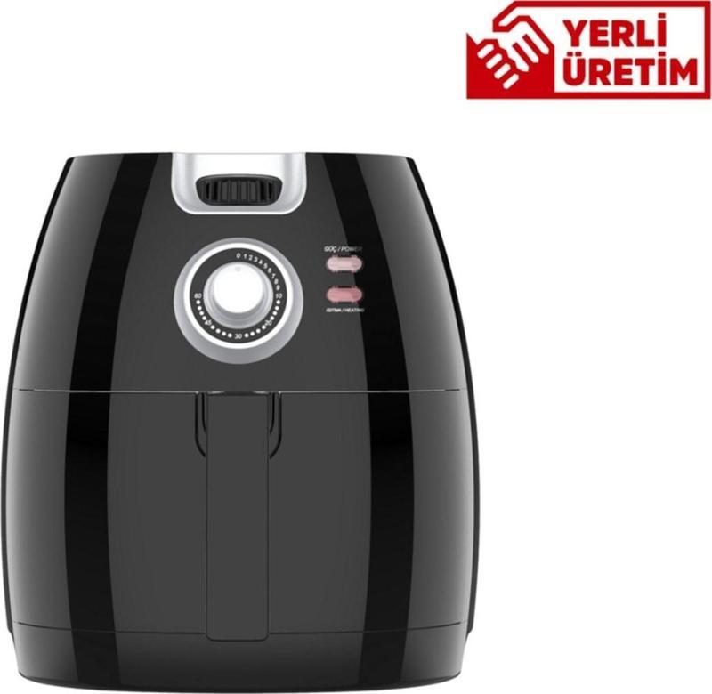 Aircook Yağsız Kızartma Sıcak Hava Fritöz - Airfryer 5 Lt 1650 Watt