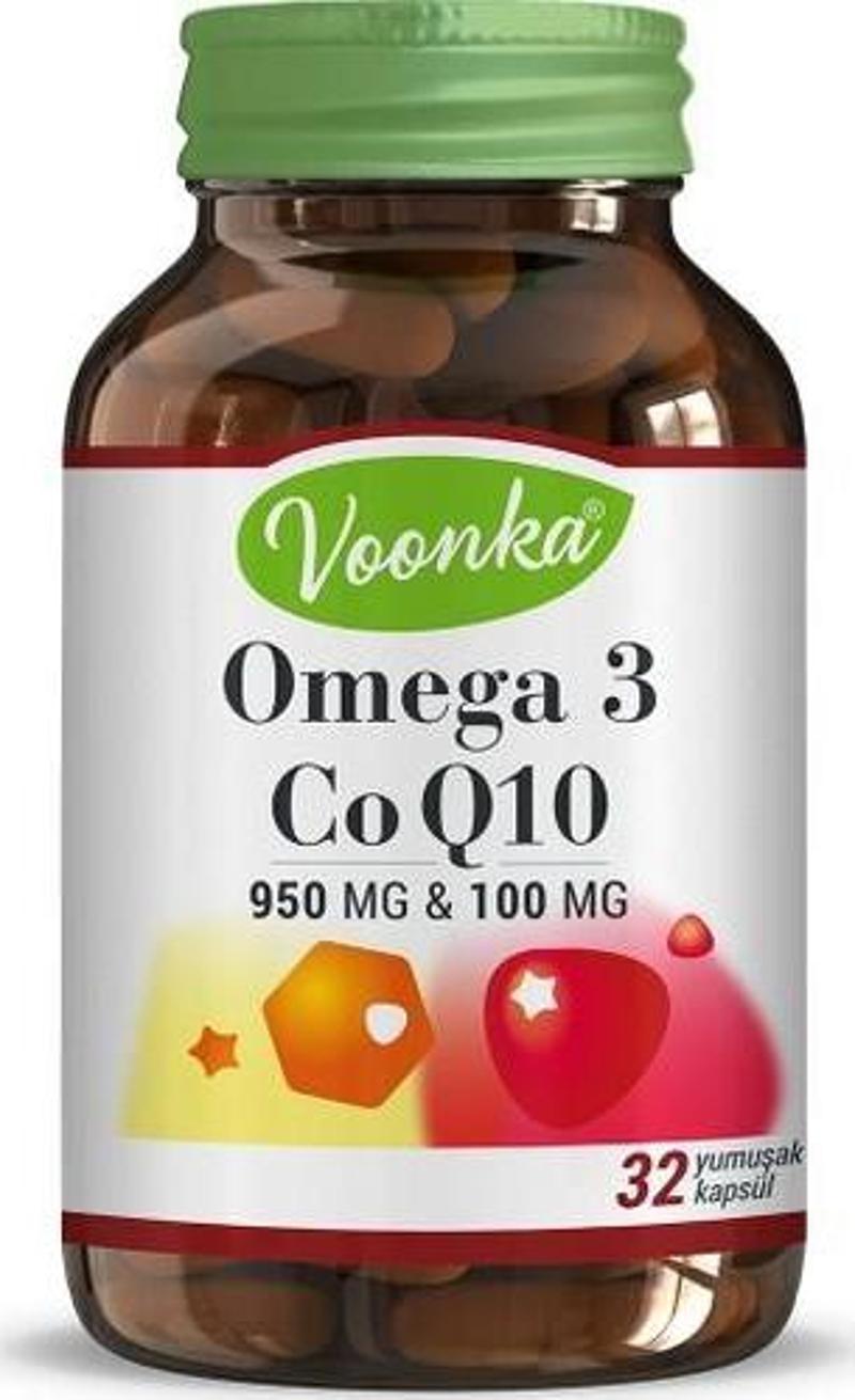 Omega 3 Ve Koenzim Q10 İçeren Takviye Edici Gıda 32 Kapsül