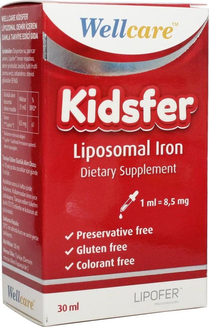 Kidsfer Lipozomal Demir Damla 30 Ml