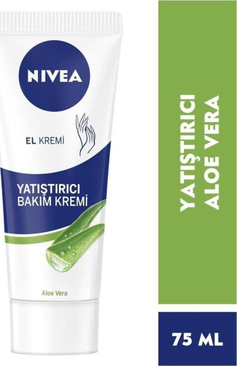 Yatıştırıcı El Bakım Kremi Aloe Vera 75ml, Nemlendirici, Jojoba Yağı, Yumuşak Cilt, Hızlı Emilir