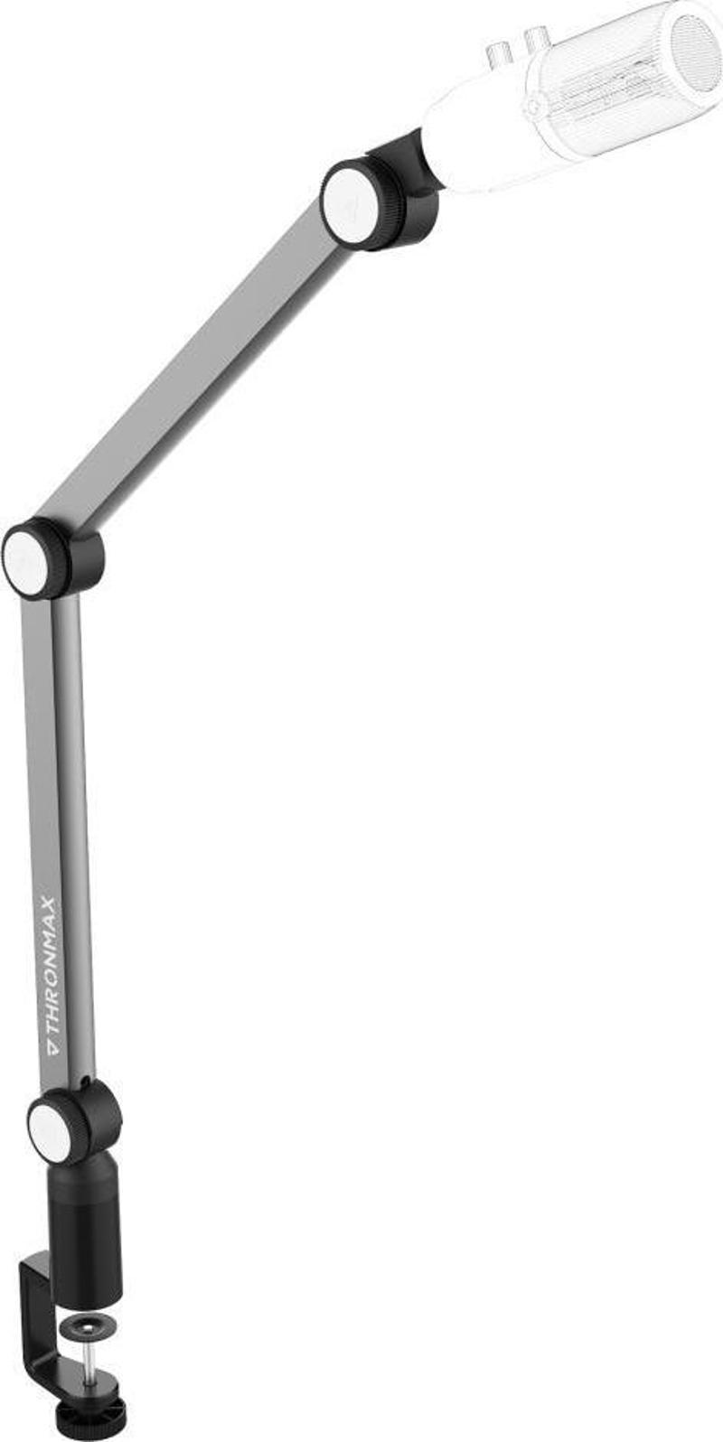 S2 Caster Boom Stand Siyah 3m XLR 360° Ayarlanabilir Kablo Klipsli Mikrofon Standı 35774