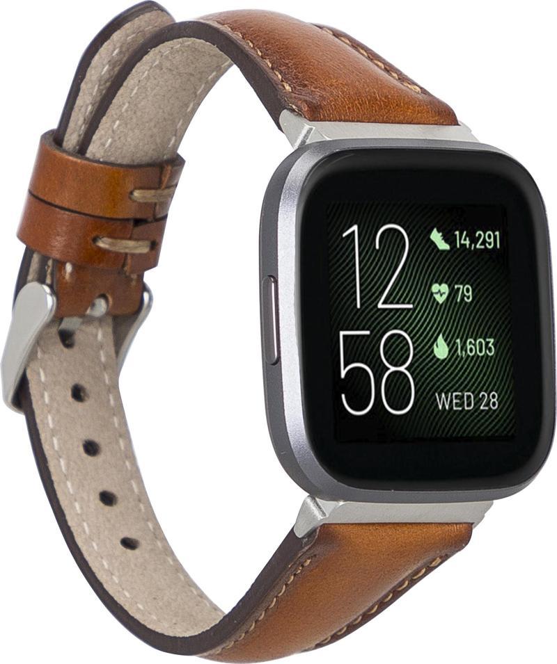 Fitbit Versa-Versa Lite-Versa 2 Uyumlu Deri Kordon Slim RST2EF