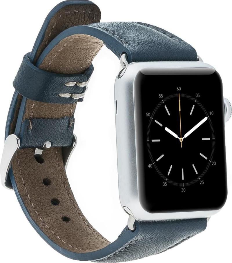 Apple Watch Uyumlu Deri Kordon 38-40-41mm SNB Lacivert