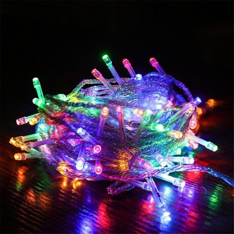 10 Metre 100 Led Renkli Led Işık Yılbaşı Ağacı Işığı 220 Volt Renkli Işık Noel Yılbaşı Işıkları