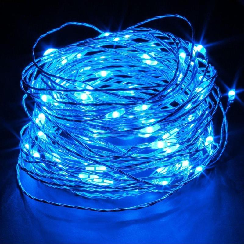 10 Metre Mavi Pilli Led Işık Mavi Led Işık Mavi Yılbaşı Ağacı Işığı Mavi Noel Işığı 100 Ledli Mavi