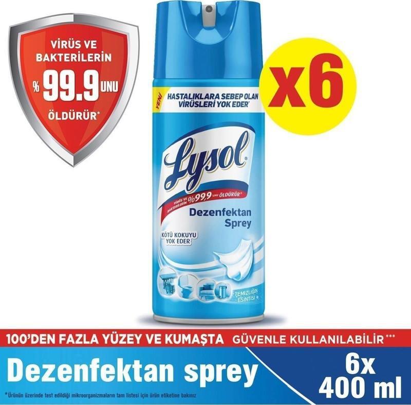 Dezenfektan Sprey Temizliğin Esintisi 6’lı, Yüzeyler için, 6x400 ml