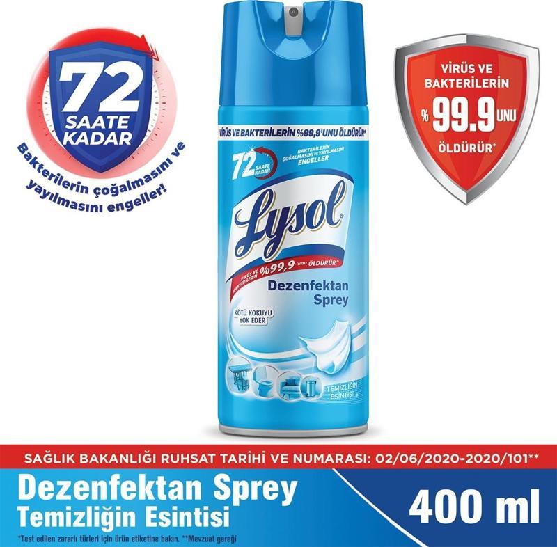 Pratik Yüzey Temizleyici, Koku Giderici, Dezenfektan Sprey Temizliği Esintisi 400 ml