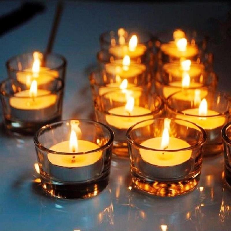 14 Adet Cam Mumluk Tea Light Mum Için Cam Mumluk Tealight Cam Mumluk 4.5X2 Cm Evlilik Teklifi Dekor