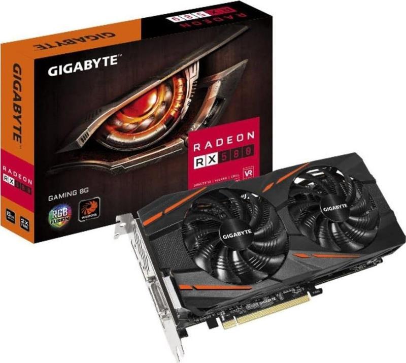 X 580 GAMING 8GB GDDR5 256Bit DX12 Amd Radeon Ekran Kartı GV-RX580GAMING-8GD-MI