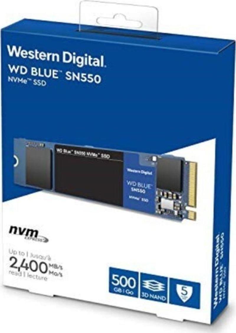 Blue Sn550 500GB 1750-2400mb/s Nvme M.2 Ssd Wds500g2b0c