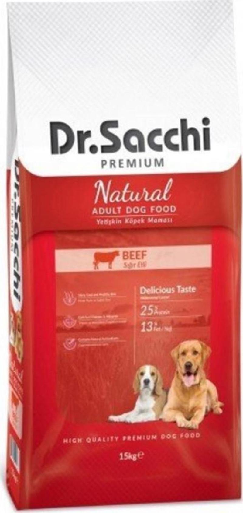 Dr.Sacchi Premium Natural Beef Yetişkin Köpek Maması 15 Kg