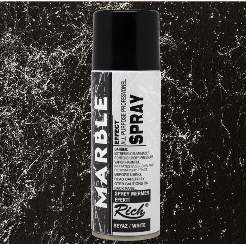 Sprey Boya 200ml Mermer Efekti Beyaz