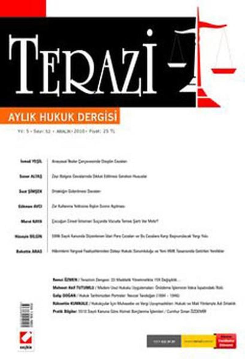 Terazi Aylık Hukuk Dergisi - Sayı 52
