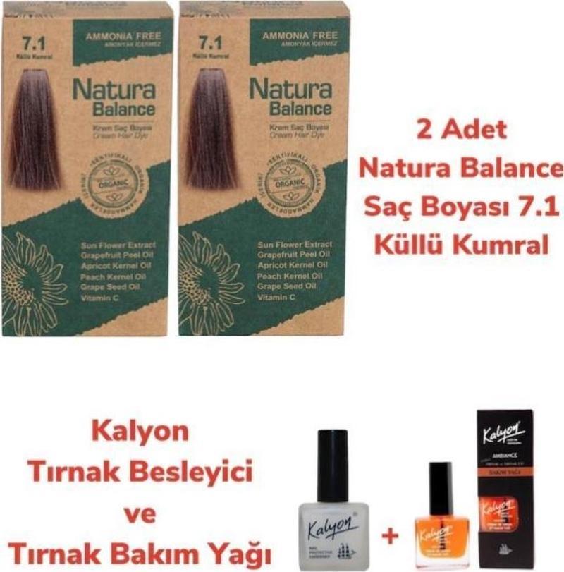 SAÇ BOYASI 7.1 KÜLLÜ KUMRAL 2 ADET + KALYON TIRNAK BESLEYİCİ VE BAKIM YAĞI