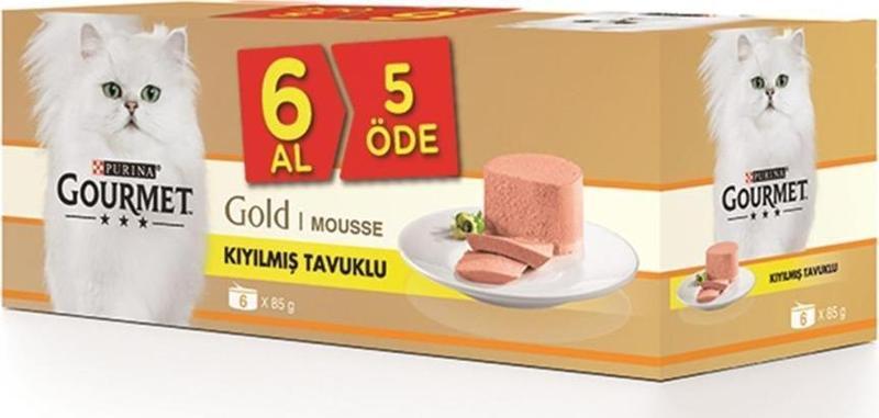 Kıyılmış Tavuklu Kedi Konservesi 6 Al 5 Öde 6x85 gr.