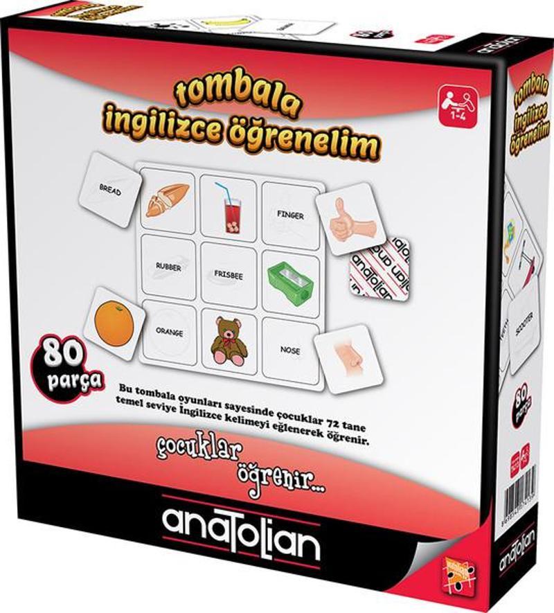 Tombala İngilizce Öğrenelim 80 Parça Eğitici Oyun
