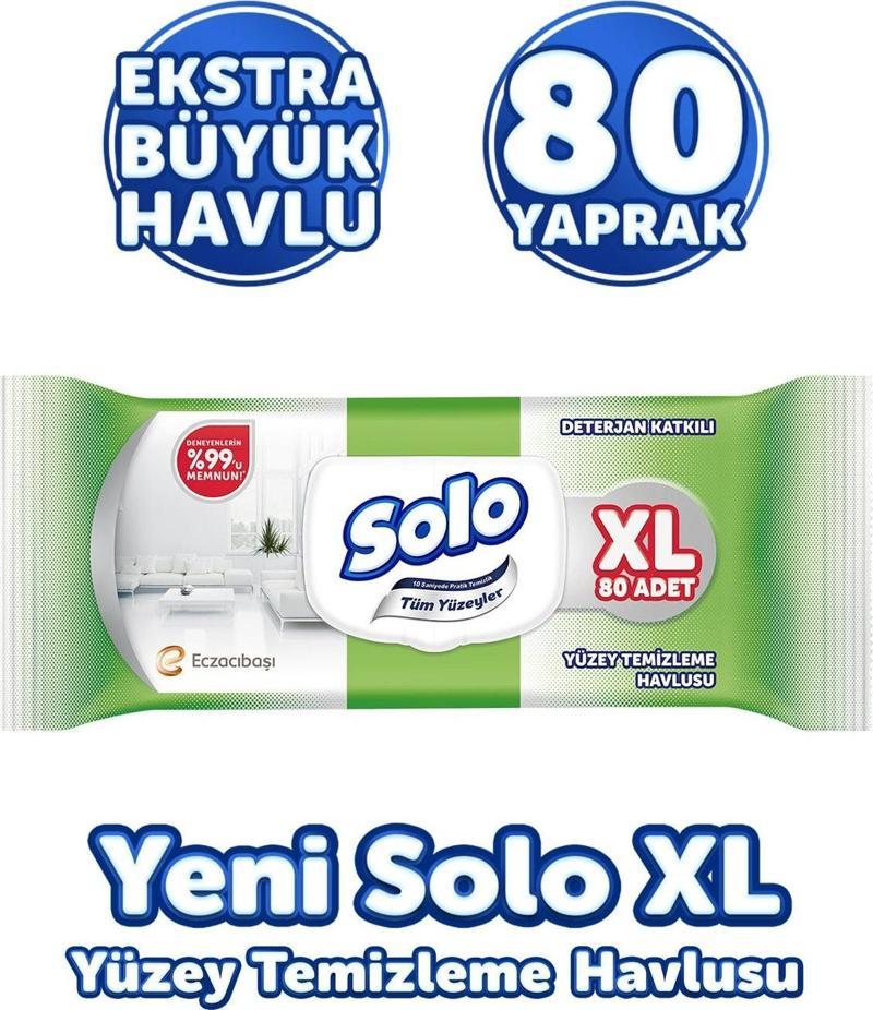 Tüm Yüzeyler Islak Temizleme Havlusu XL 80 Yaprak