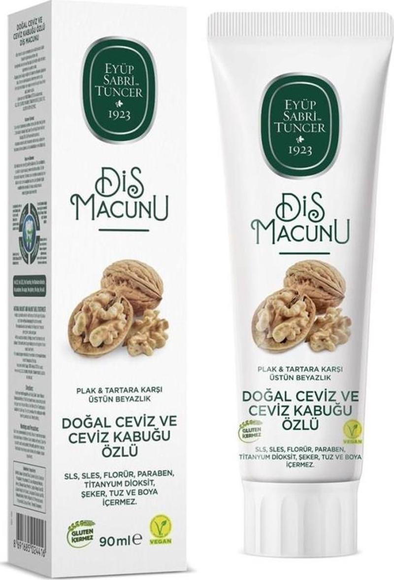 Diş Macunu 90ml Doğal Ceviz Kabuğu Özlü