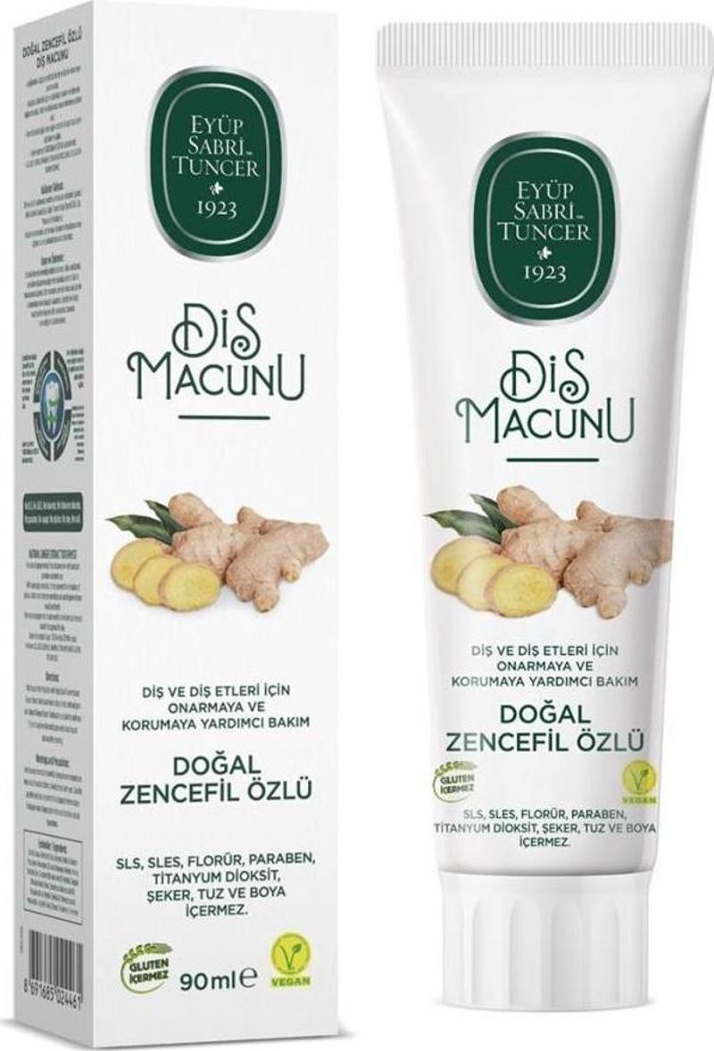 Diş Macunu 90ml Doğal Zencefil Özlü