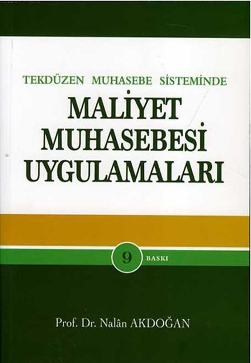 Maliyet Muhasebesi Uygulamaları