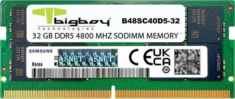 32GB DDR5 4800MHz CL40 Notebook Rami
