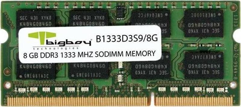 8GB DDR3 1333MHz CL9 Notebook Rami