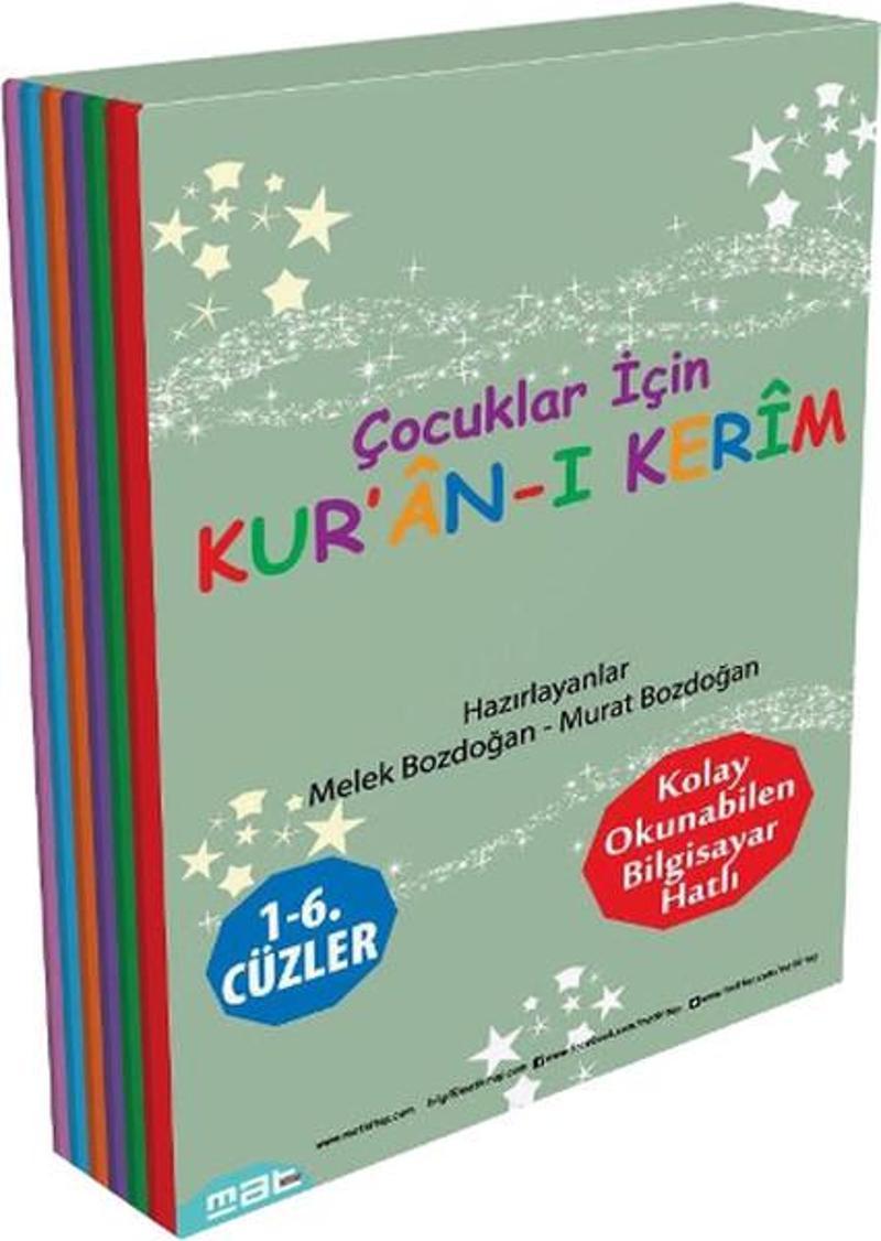 Çocuklar İçin Kur'an-ı Kerim 1-6. Cüzler (6 Kitaplık Set)