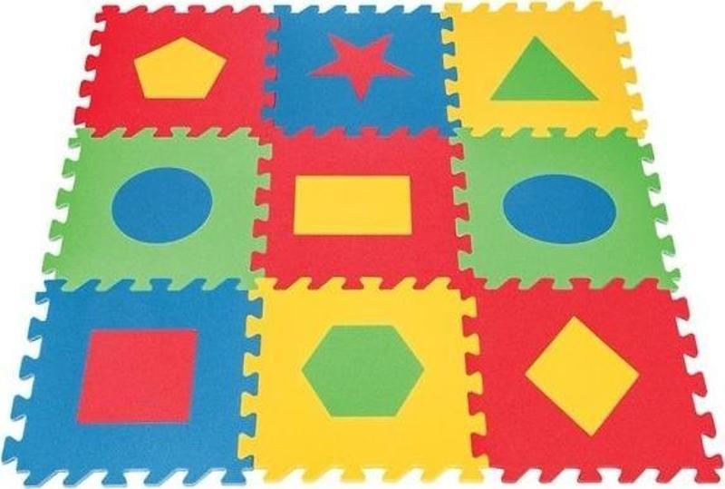 Eğitici Yer Karosu Geometrik Şekiller 7 Mm