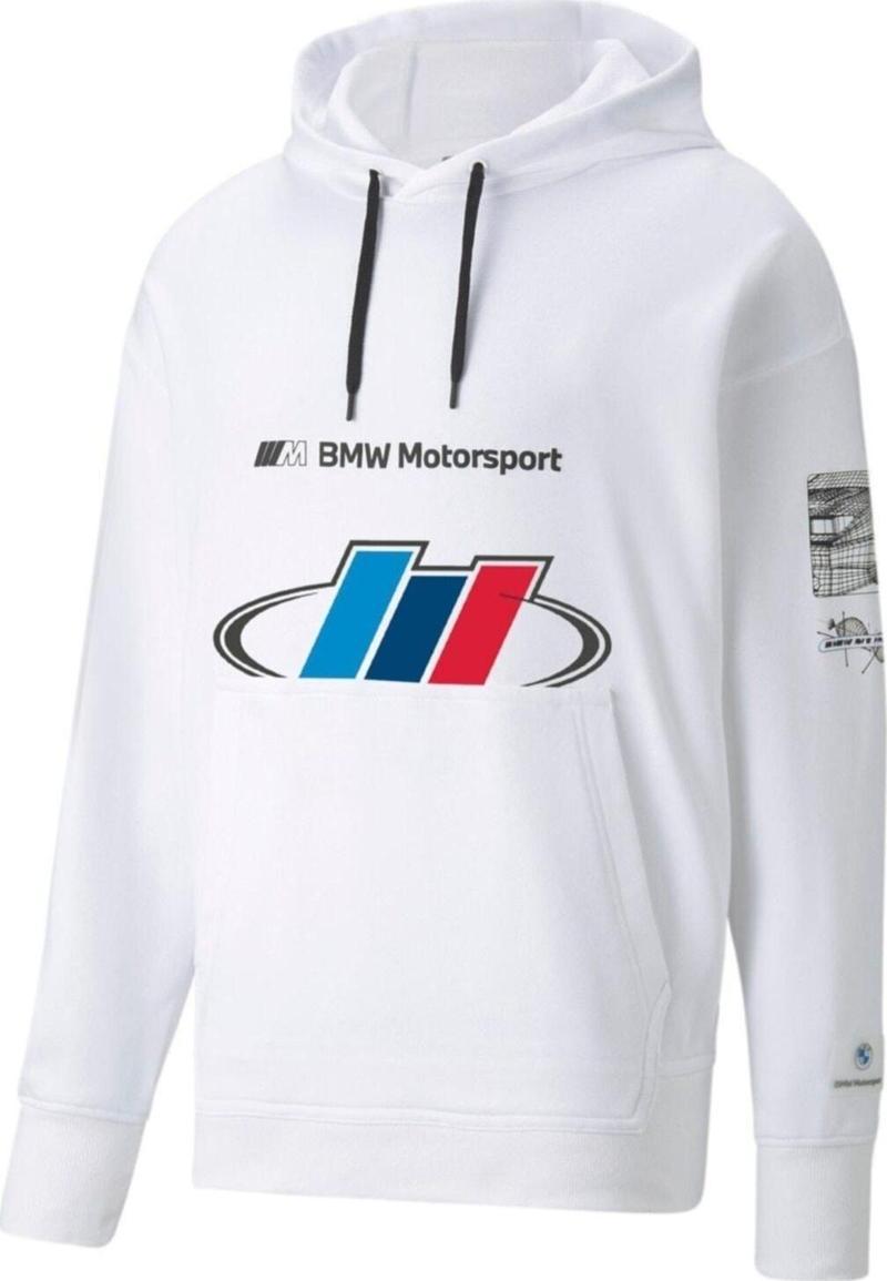 BMW Motorsport - Erkek Beyaz Sweatshirt