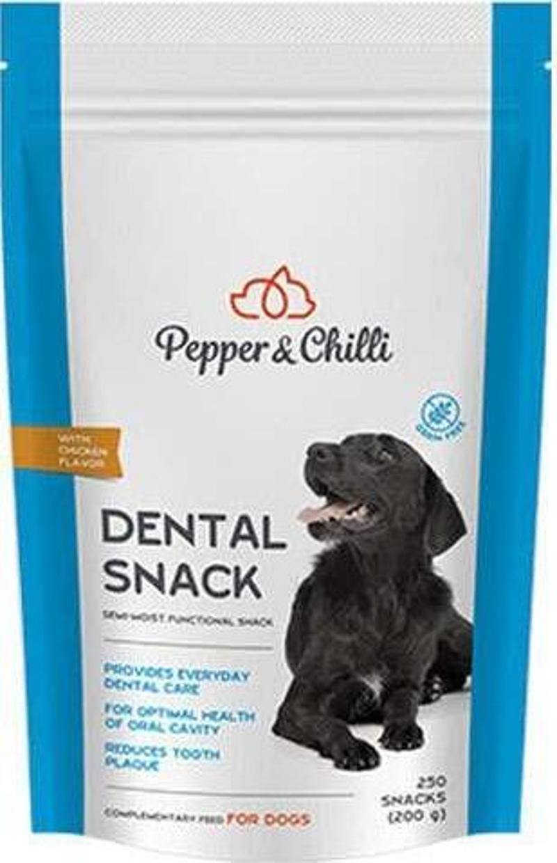 Pepper Chilli Dental Snack Diş Sağlğı Tahılsız Köpek Ödülü 200 Gr