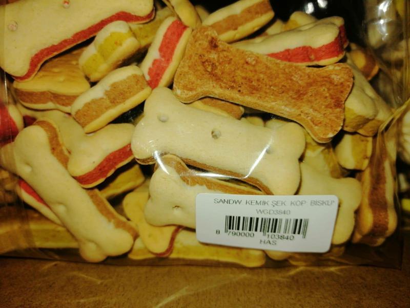 Sandwich Kemik Şeklide Köpek Bisküvisi 500 gr