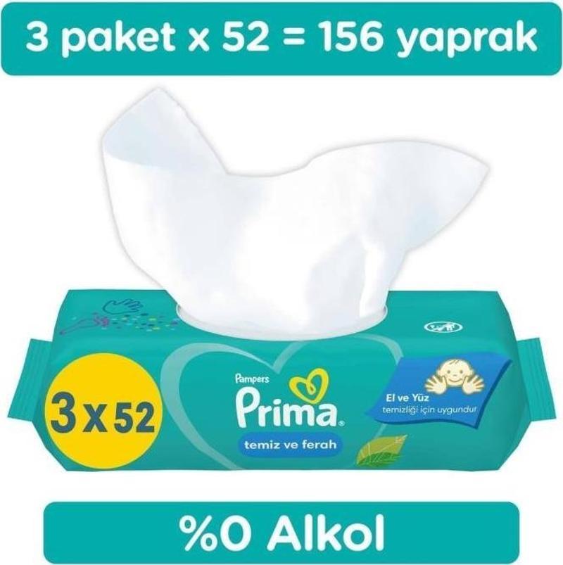 Islak Mendil 3 Paket 156 Yaprak Hassas 8134