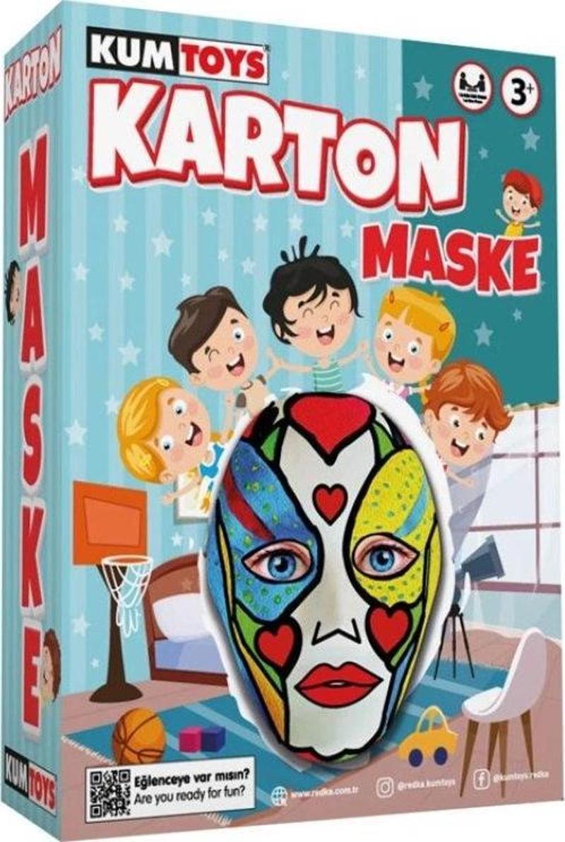 Karton Maske Boyama Seti