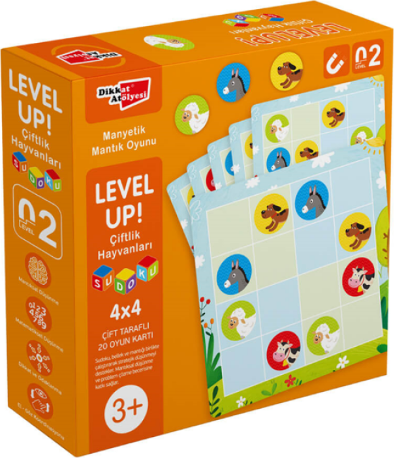 Level Up! 2 - Çiftlik Hayvanları Sudoku 4x4