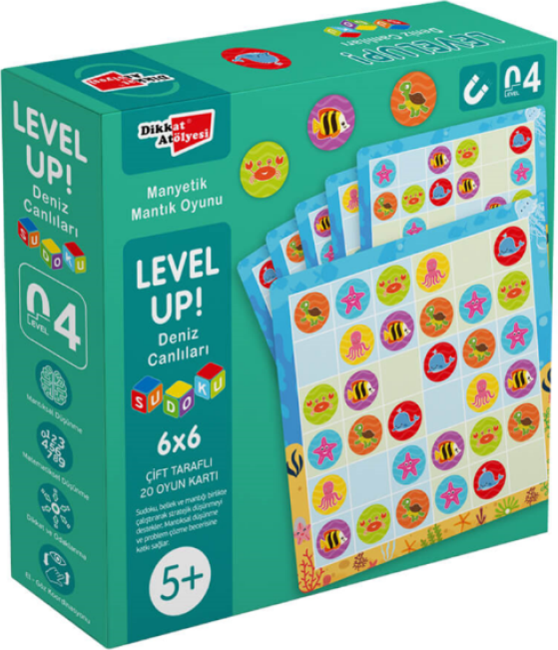 Level Up! 4 - Deniz Canlıları Sudoku 6x6