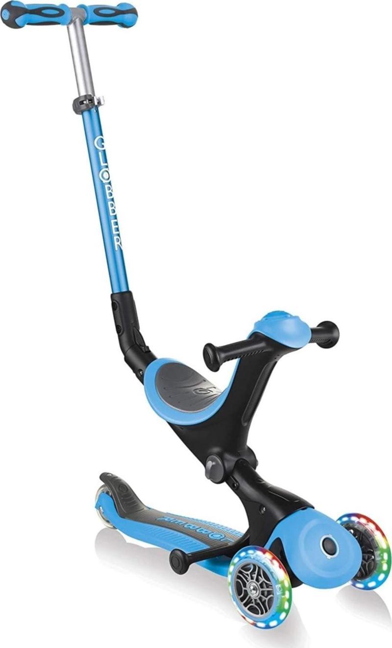 Go Up Deluxe Oturaklı Scooter Işıklı Mavi