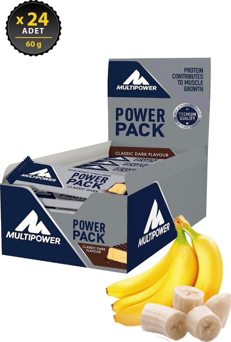 Power Pack Xxl Classic 60 Gr 24 Adet Muz Aromalı Protein Bar Takviye Protein