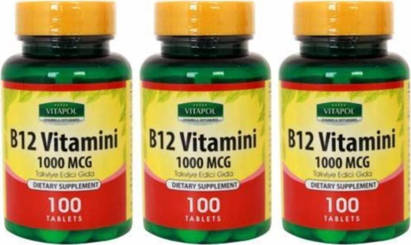 Vitamin B12 3x100 Tablet B12 Vitamini