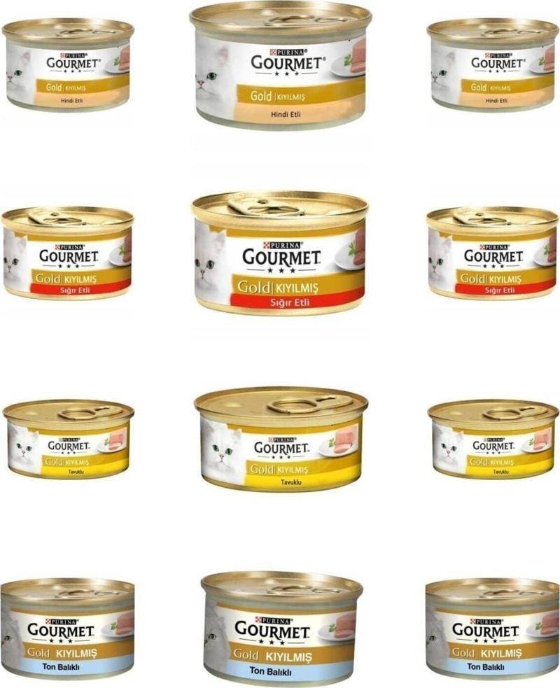 Purina Pro Plan Gold Kıyılmış Karışık Konserve Kedi Maması 12x85gr