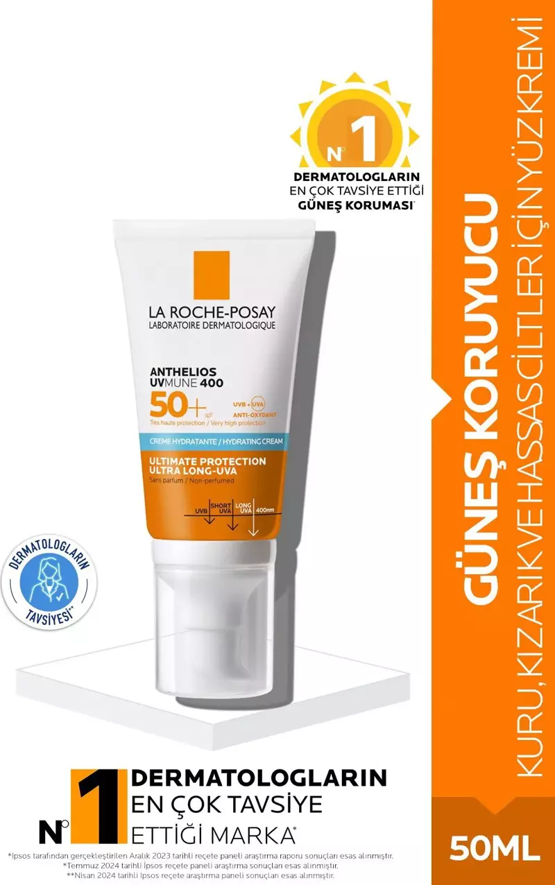 Anthelios Ultra SPF50 Parfümsüz Güneş Kremi 50 ml