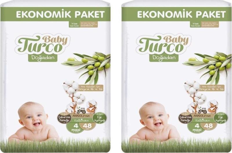 Bebek Bezi Ekonomik Paket 48'l 4 Numara 2 Paket 96 Adet