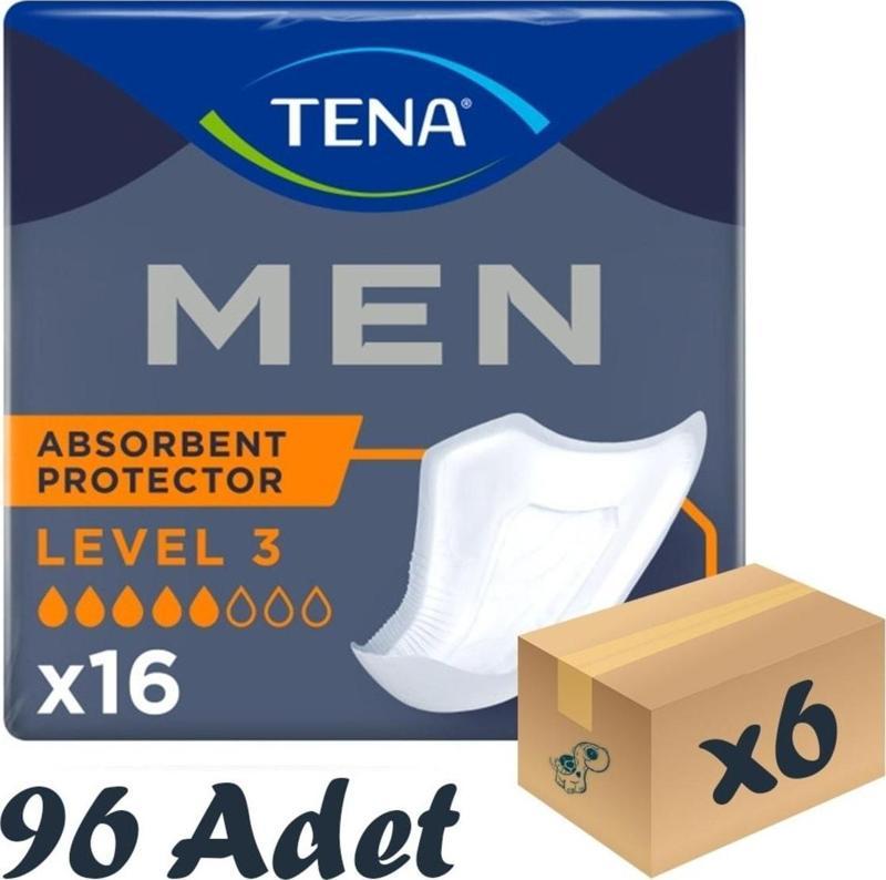 Men Level-3, Erkek Mesane Pedi, 5 Damla, 16’lı, 6 Paket 96 Adet