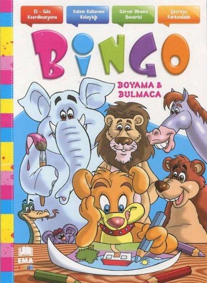 Bingo Boyama ve Bulmaca-Renkli Örnekli