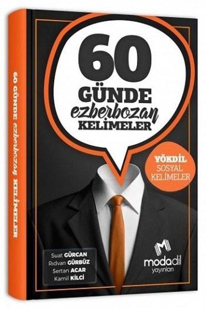 Modadil Yayınları Yökdil Sosyal 60 Günde Ezber Bozan Kelimeler