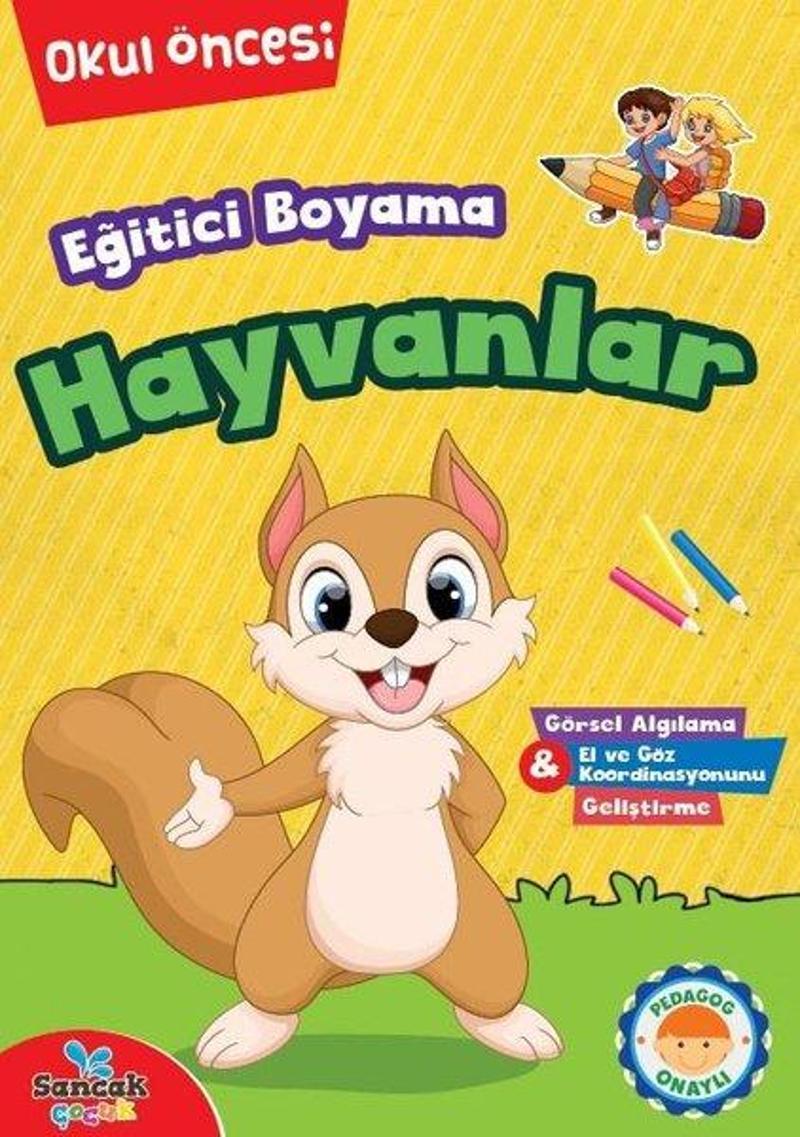 Eğitici Boyama - Hayvanlar Okul Öncesi