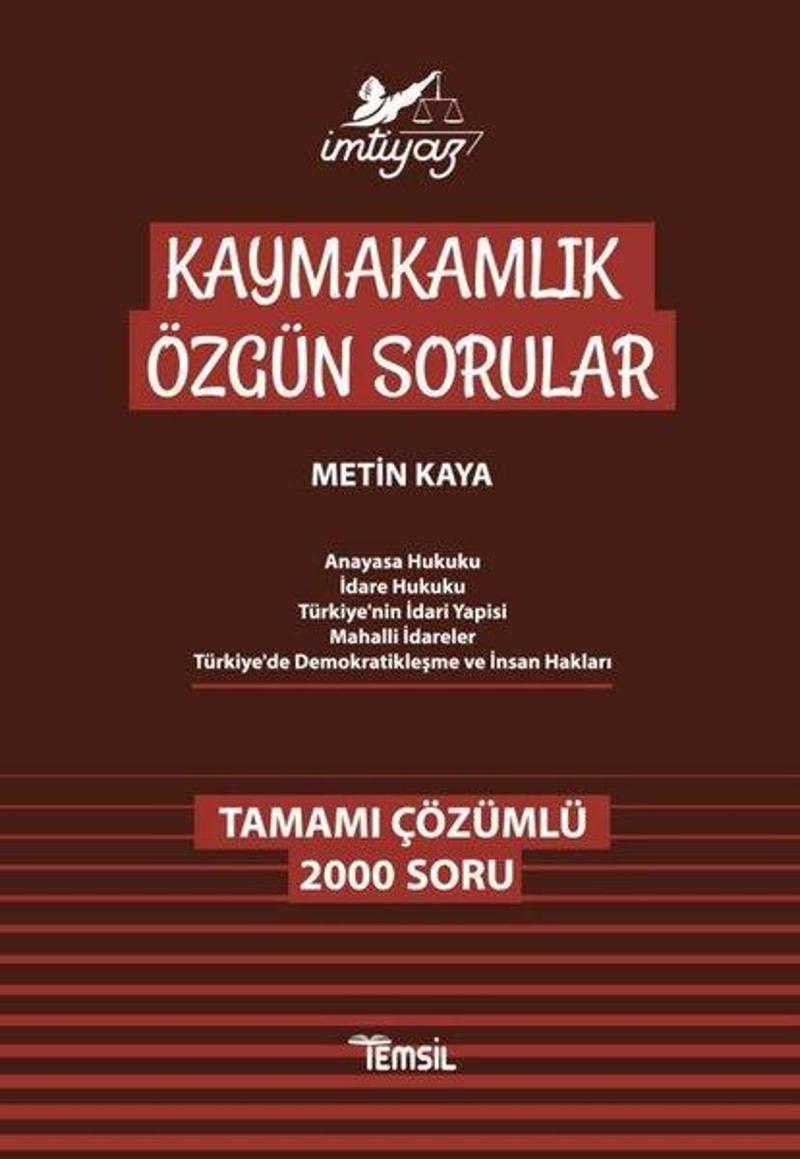 İmtiyaz - Kaymakamlık Özgün Sorular - Tamamı Çözümlü 2000 Soru