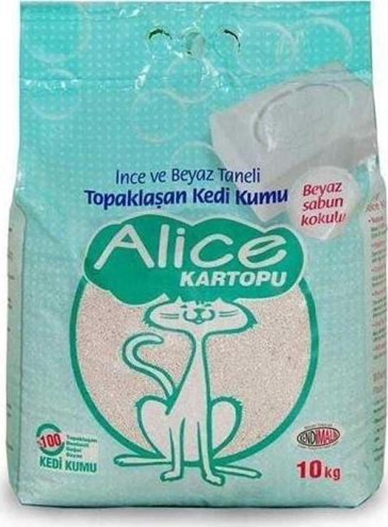 Kartopu Topaklaşan İnce Beyaz Sabun Kokulu Kedi Kumu 10kg