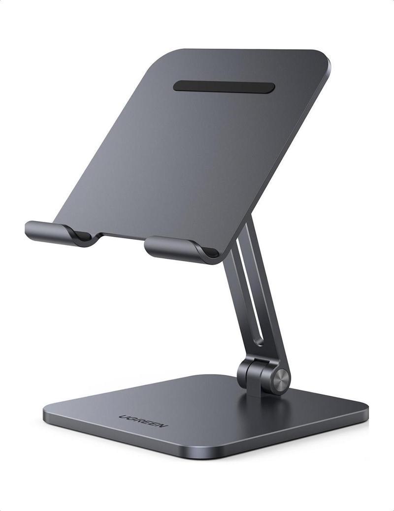 Alüminyum Katlanabilir Masaüstü Telefon Tablet iPad Standı Antrasit