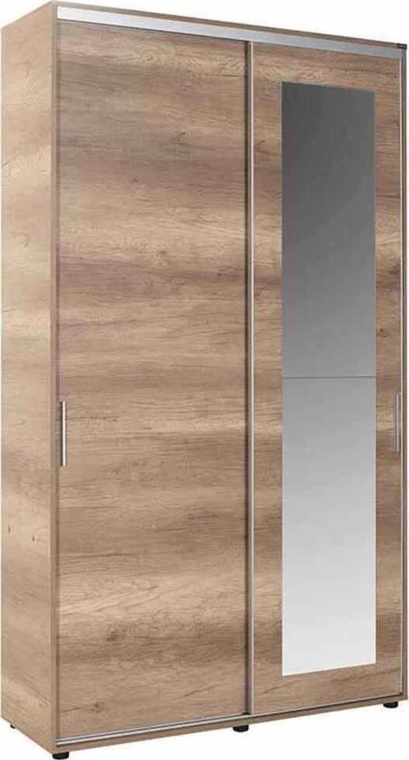 Antre Sürgülü Aynalı Portmanto - Açık Ceviz (tori) 120x212x40 Cm (gxyxd)